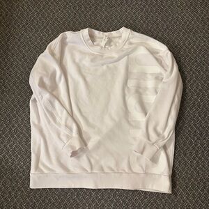 Lululemon White Oversized Sweatshirt